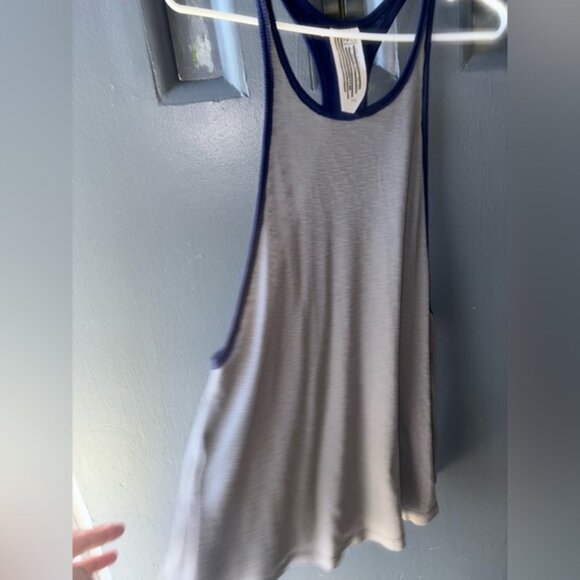Navy and Gray Racerback Tank Top - Picture 3 of 3